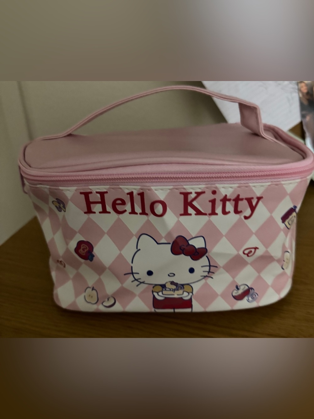 Hello Kitty Pink White Diamond Cosmetic Bag